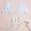 muslin frock button baby dress | organic cotton baby clothing | set of 3