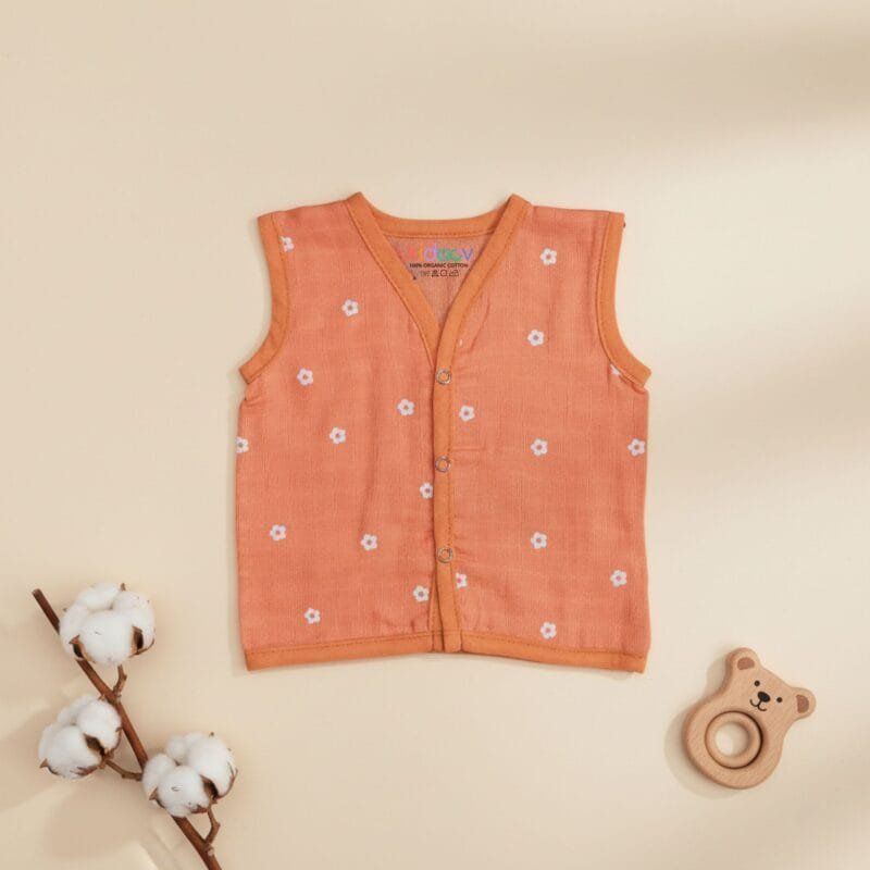 Eco friendly dyed muslin jabla button baby clothing unisex set